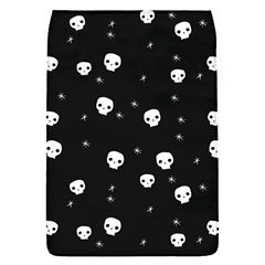 Pattern Skull Stars Halloween Gothic on black background Removable Flap Cover (S)