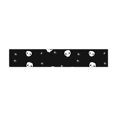 Pattern Skull Stars Halloween Gothic on black background Flano Scarf (Mini)