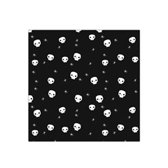 Pattern Skull Stars Halloween Gothic On Black Background Satin Bandana Scarf by genx