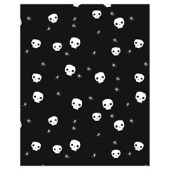 Pattern Skull Stars Halloween Gothic on black background Drawstring Bag (Small)