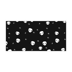 Pattern Skull Stars Halloween Gothic on black background Yoga Headband