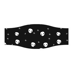 Pattern Skull Stars Halloween Gothic on black background Stretchable Headband