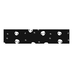 Pattern Skull Stars Halloween Gothic on black background Velvet Scrunchie