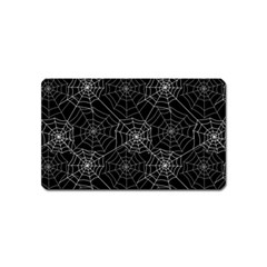 Pattern Spiderweb Halloween Gothic On Black Background Magnet (name Card) by genx