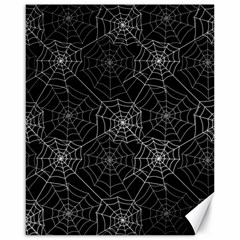 Pattern Spiderweb Halloween Gothic On Black Background Canvas 16  X 20  by genx