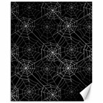 Pattern Spiderweb Halloween Gothic on black background Canvas 16  x 20  15.75 x19.29  Canvas - 1