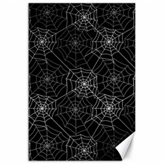 Pattern Spiderweb Halloween Gothic On Black Background Canvas 20  X 30  by genx