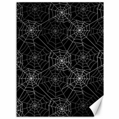 Pattern Spiderweb Halloween Gothic On Black Background Canvas 36  X 48  by genx