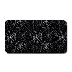 Pattern Spiderweb Halloween Gothic On Black Background Medium Bar Mats by genx