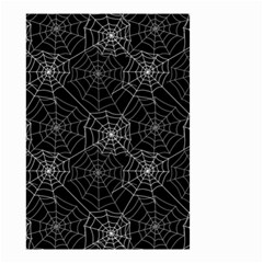 Pattern Spiderweb Halloween Gothic On Black Background Small Garden Flag (two Sides) by genx