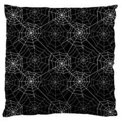 Pattern Spiderweb Halloween Gothic On Black Background Standard Flano Cushion Case (one Side) by genx