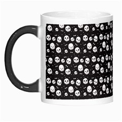 Pattern Skull Bones Halloween Gothic On Black Background Morph Mugs by genx