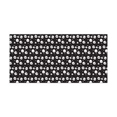 Pattern Skull Bones Halloween Gothic On Black Background Yoga Headband by genx