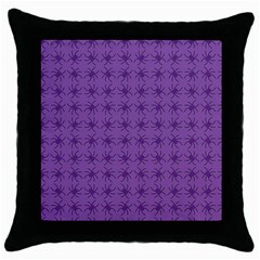 Pattern Spiders Purple And Black Halloween Gothic Modern Throw Pillow Case (black) by genx