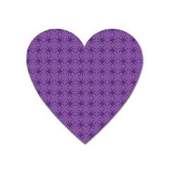 Pattern Spiders Purple And Black Halloween Gothic Modern Heart Magnet by genx