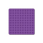 Pattern Spiders Purple and black Halloween Gothic Modern Square Magnet Front