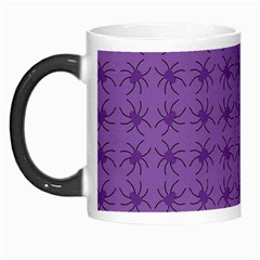 Pattern Spiders Purple And Black Halloween Gothic Modern Morph Mugs by genx