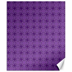 Pattern Spiders Purple And Black Halloween Gothic Modern Canvas 8  X 10  by genx