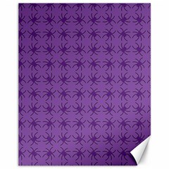 Pattern Spiders Purple And Black Halloween Gothic Modern Canvas 11  X 14  by genx