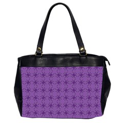 Pattern Spiders Purple And Black Halloween Gothic Modern Oversize Office Handbag (2 Sides) by genx