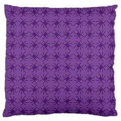 Pattern Spiders Purple And Black Halloween Gothic Modern Large Cushion Case (one Side) by genx