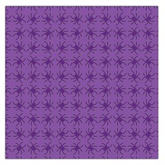 Pattern Spiders Purple And Black Halloween Gothic Modern Large Satin Scarf (square) by genx