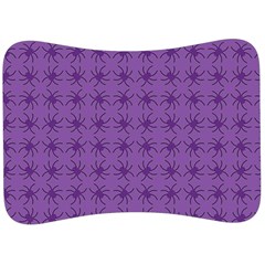 Pattern Spiders Purple And Black Halloween Gothic Modern Velour Seat Head Rest Cushion by genx