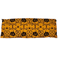 Pattern Pumpkin Spider Vintage Halloween Gothic Orange And Black Body Pillow Case (dakimakura) by genx