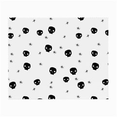 Pattern Skull Stars Handrawn Naive Halloween Gothic Black And White Small Glasses Cloth by genx