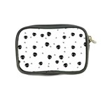 Pattern Skull Stars Handrawn Naive Halloween Gothic black and white Coin Purse Back