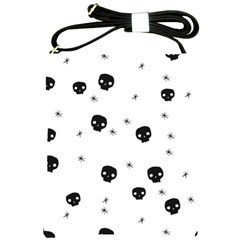 Pattern Skull Stars Handrawn Naive Halloween Gothic Black And White Shoulder Sling Bag by genx