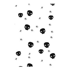 Pattern Skull Stars Handrawn Naive Halloween Gothic Black And White Shower Curtain 48  X 72  (small)  by genx