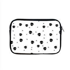 Pattern Skull Stars Handrawn Naive Halloween Gothic Black And White Apple Macbook Pro 15  Zipper Case by genx