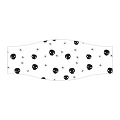 Pattern Skull Stars Handrawn Naive Halloween Gothic Black And White Stretchable Headband by genx