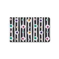 Pattern Eyeball Black And White Naive Stripes Gothic Halloween Magnet (name Card) by genx