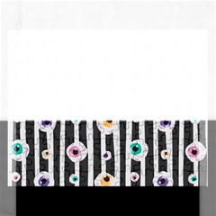 Pattern Eyeball Black And White Naive Stripes Gothic Halloween Rectangular Jigsaw Puzzl by genx