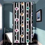 Pattern Eyeball black and white naive stripes Gothic Halloween Shower Curtain 36  x 72  (Stall)  Curtain(36 X72 ) - 33.26 x66.24  Curtain(36 X72 )