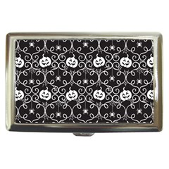 Pattern Pumpkin Spider Vintage Gothic Halloween Black And White Cigarette Money Case by genx