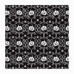 Pattern Pumpkin Spider Vintage Gothic Halloween Black And White Medium Glasses Cloth by genx