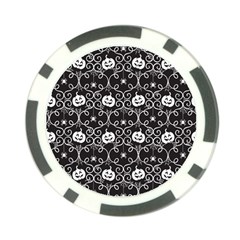 Pattern Pumpkin Spider Vintage Gothic Halloween Black And White Poker Chip Card Guard (10 Pack) by genx