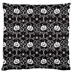 Pattern Pumpkin Spider Vintage Gothic Halloween Black And White Standard Flano Cushion Case (one Side) by genx