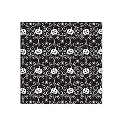 Pattern Pumpkin Spider Vintage Gothic Halloween Black And White Satin Bandana Scarf by genx