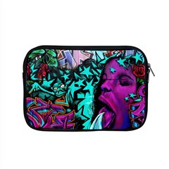 Graffiti Woman And Monsters Turquoise Cyan And Purple Bright Urban Art With Stars Apple Macbook Pro 15  Zipper Case by genx