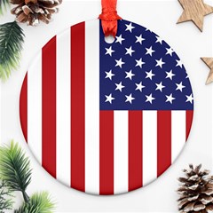 Us Flag Stars And Stripes Maga Ornament (round) by snek