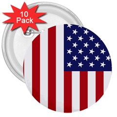 Us Flag Stars And Stripes Maga 3  Buttons (10 Pack)  by snek