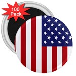 US Flag Stars and Stripes MAGA 3  Magnets (100 pack) Front