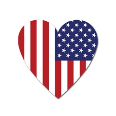 Us Flag Stars And Stripes Maga Heart Magnet by snek