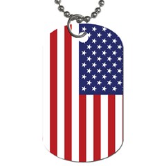 Us Flag Stars And Stripes Maga Dog Tag (one Side) by snek