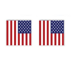 Us Flag Stars And Stripes Maga Cufflinks (square) by snek