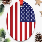 US Flag Stars and Stripes MAGA Oval Ornament (Two Sides) Front